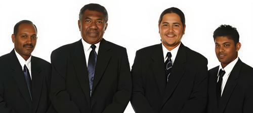 Arvind Lal, Poasa Ravea, Olaf Allen, Neelkash Ram